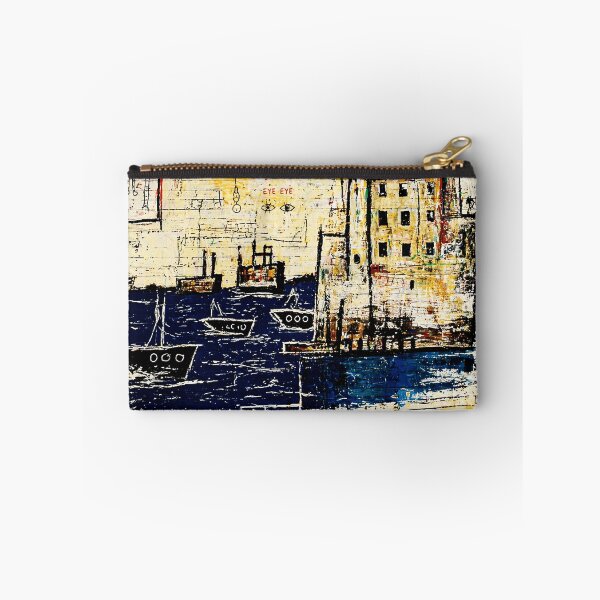 Item preview, Chaotic Harbor Sketch with Urban Symbols and Rough Painted Notes designed and sold by Modaozushi216.