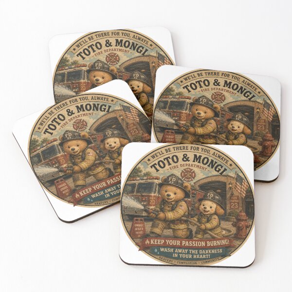 Item preview, TOTO & MONGI – Fire Department Heroes Sticker designed and sold by bubuandfriends.