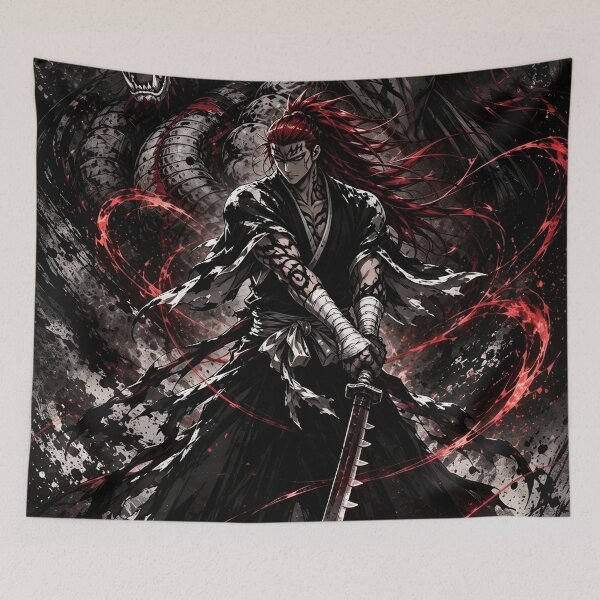 Item preview, Renji Abarai Bankai Serpent Rage - Bleach Dark Anime Warrior Art designed and sold by Dyan4.