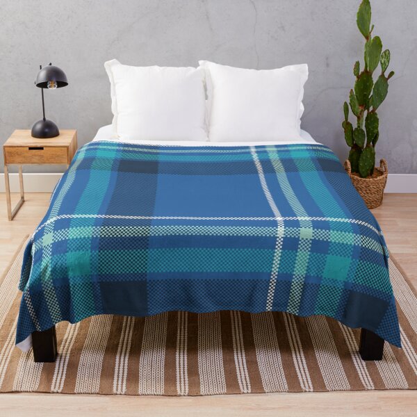 Item preview, Cool Blue Cyan Plaid Seamless Pattern designed and sold by PowerAntShop.