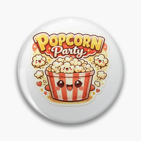 Item preview, Popcorn Bucket Happy Sticker | Cute Snack Sticker | Kawaii Food for Movie Lovers designed and sold by CutePrintCorner.