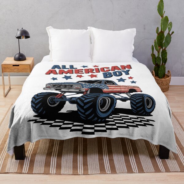 Item preview, America Monster Truck 4th of July Boys USA Flag designed and sold by TrinaEspinoza.