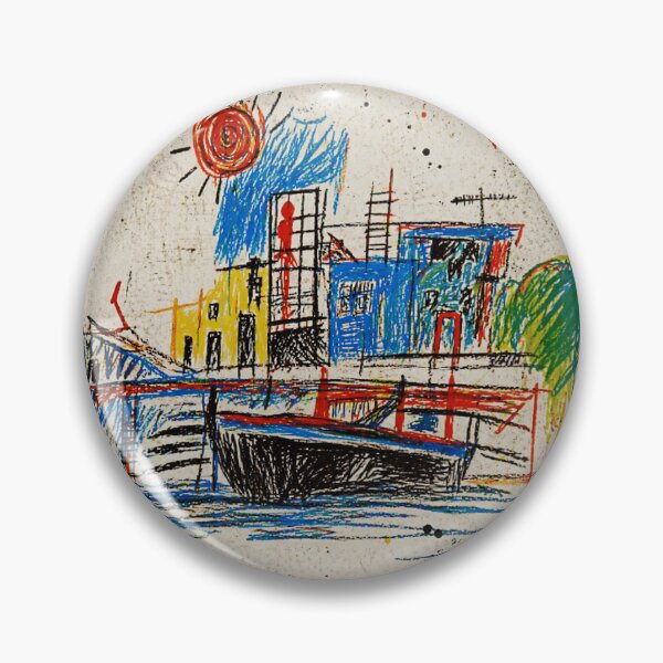 Item preview, Abstract Waterfront City Sketch with Bold Urban Crayon Energy designed and sold by Modaozushi216.