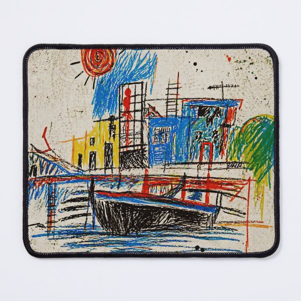 Item preview, Abstract Waterfront City Sketch with Bold Urban Crayon Energy designed and sold by Modaozushi216.