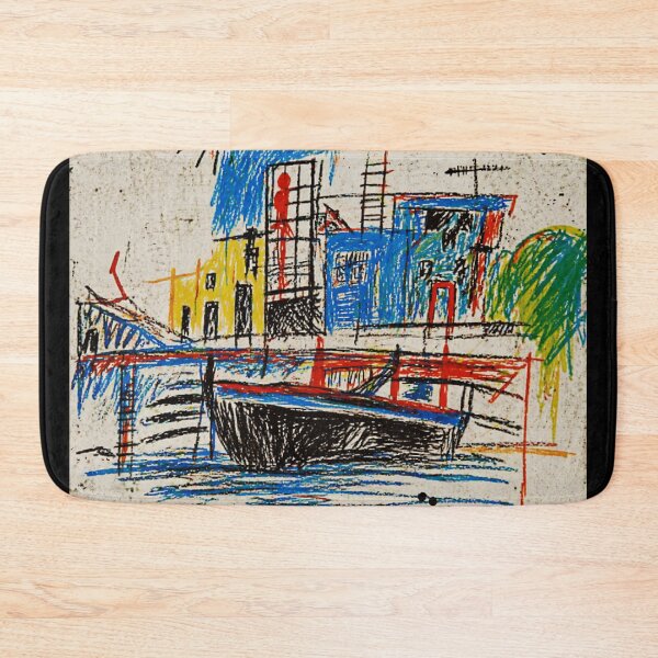 Item preview, Abstract Waterfront City Sketch with Bold Urban Crayon Energy designed and sold by Modaozushi216.