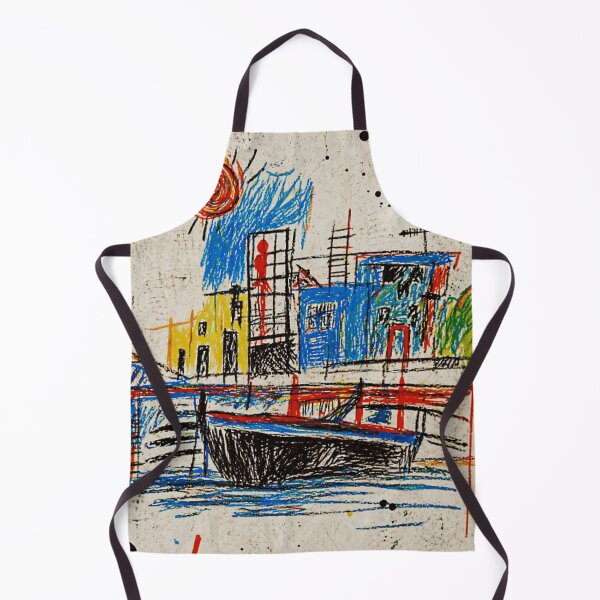 Item preview, Abstract Waterfront City Sketch with Bold Urban Crayon Energy designed and sold by Modaozushi216.