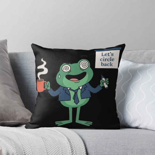 Item preview, Dizzy Frog Let's Circle Back Funny Office Sticker designed and sold by CrystalMineArts.