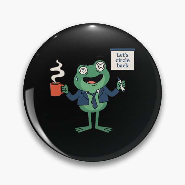 Item preview, Dizzy Frog Let's Circle Back Funny Office Sticker designed and sold by CrystalMineArts.