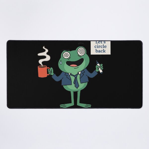Item preview, Dizzy Frog Let's Circle Back Funny Office Sticker designed and sold by CrystalMineArts.