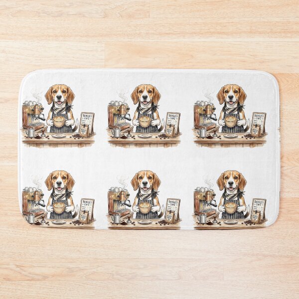 Item preview, Cute Beagle Cafe Barista Watercolor - Funny Beagle Brew Co Coffee Dog Art designed and sold by PictoVibe.