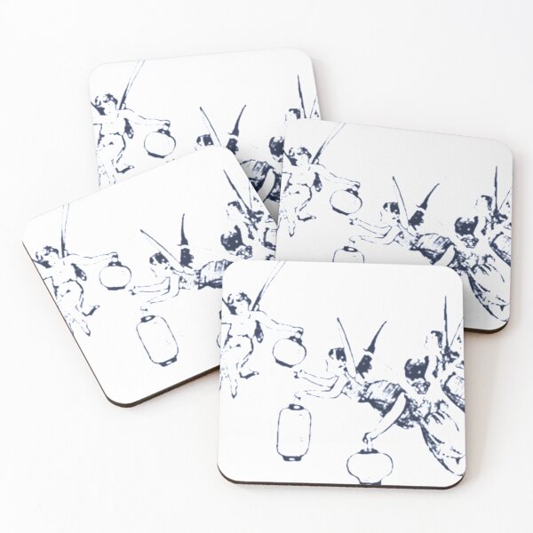 Item preview, Fairy Lanterns Navy designed and sold by Prints-n-Pauper.