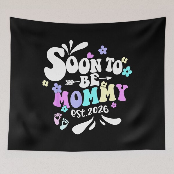 Item preview, Soon to Be Mommy 2026 Sweet Pregnancy Announcement Typography designed and sold by zamiokaline.