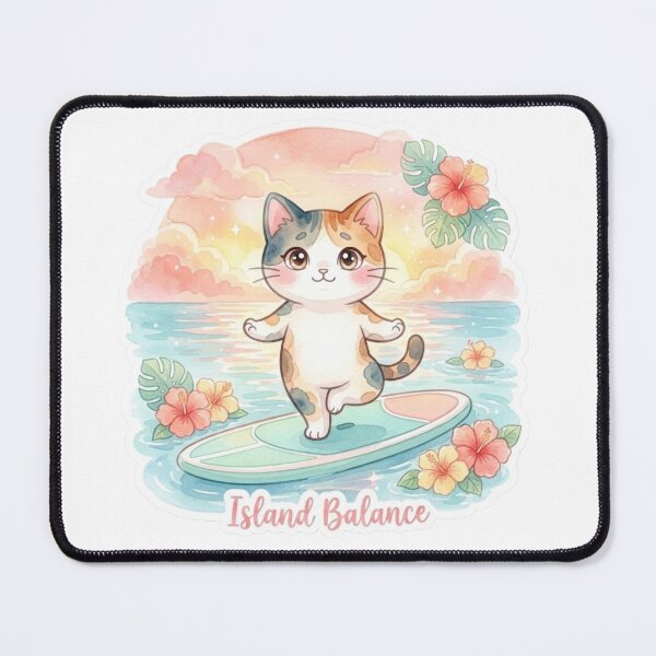 Item preview, Lani Wellness Collection -Island Balance | Cozy Hawaiian Self-Care Cat Series designed and sold by LaniDigitalNook.