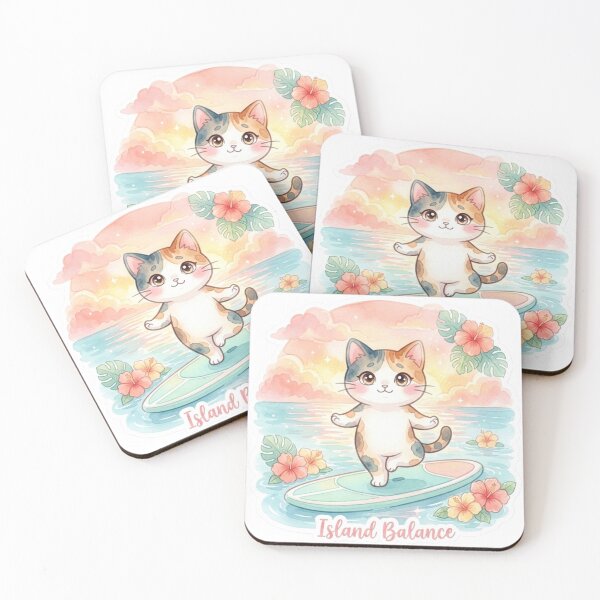 Item preview, Lani Wellness Collection -Island Balance | Cozy Hawaiian Self-Care Cat Series designed and sold by LaniDigitalNook.