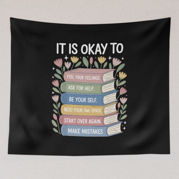 Item preview, Mental Health Inspirational Book Stack Graphic designed and sold by TrinaEspinoza.