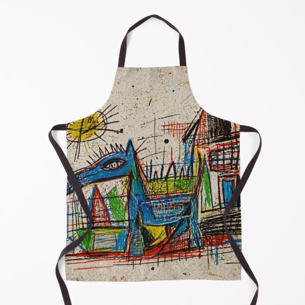 Item preview, Abstract Blue Dog City Drawing With Whimsical Sketch designed and sold by Modaozushi216.