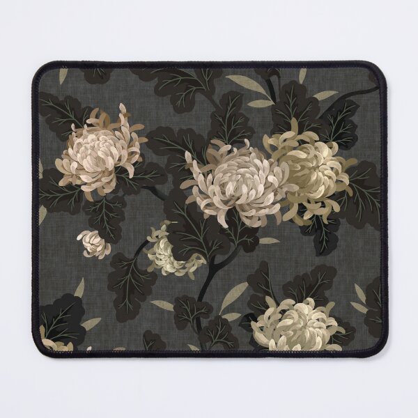 Item preview, Moody Chrysanthemum Floral - Faded Black designed and sold by Sarah Thorpe Designs .