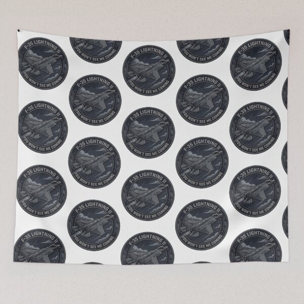 Item preview, F-35 Lightning Ii Realistic Embroidered Effect Modern Stealth Fighter designed and sold by An-twonShane.