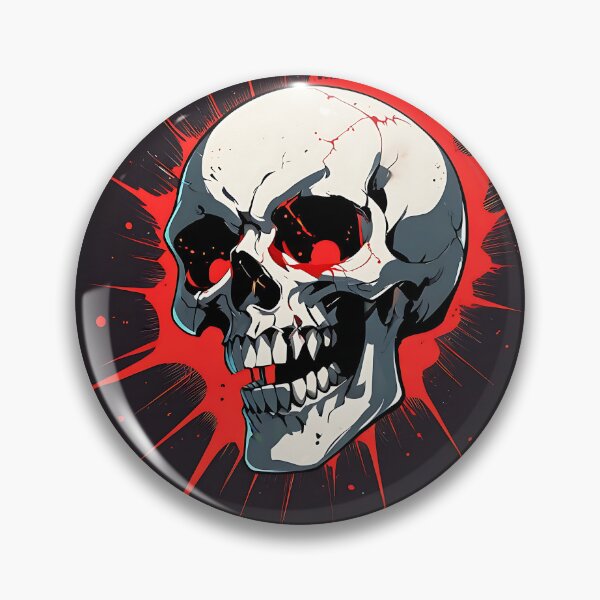 Item preview, Crimson Burst: Artistic Human Skull Illustration designed and sold by Z-RankCUSTOMS.