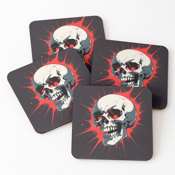 Item preview, Crimson Burst: Artistic Human Skull Illustration designed and sold by Z-RankCUSTOMS.