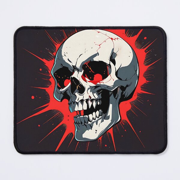 Item preview, Crimson Burst: Artistic Human Skull Illustration designed and sold by Z-RankCUSTOMS.