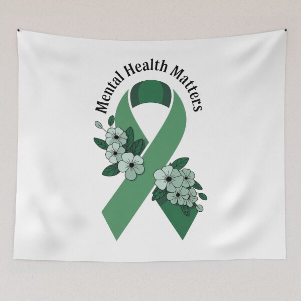 Item preview, Mental Health Matters Awareness Green Awareness Ribbon designed and sold by TrinaEspinoza.