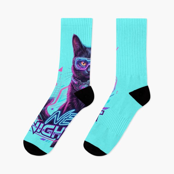 Item preview, Neon Cat Synthwave Cat Design designed and sold by pradeepvisuals.