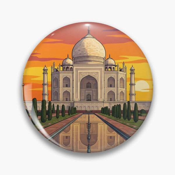 Item preview, Vintage Retro Taj Mahal India Travel Poster – 1970s Sunset Wanderlust Aesthetic designed and sold by ArtsyExplorer.