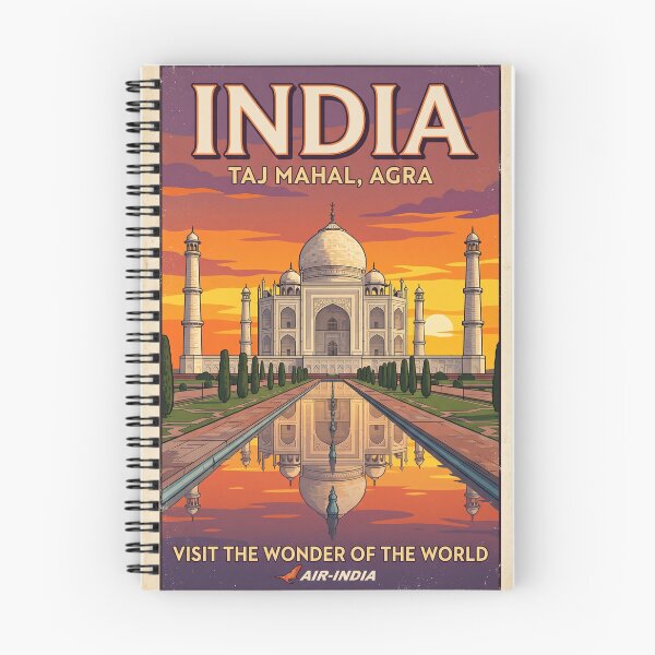 Item preview, Vintage Retro Taj Mahal India Travel Poster – 1970s Sunset Wanderlust Aesthetic designed and sold by ArtsyExplorer.