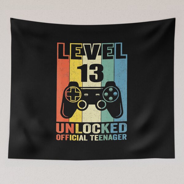 Item preview, Level 13 Unlocked Retro Gaming Birthday Teen designed and sold by FGTV2021.