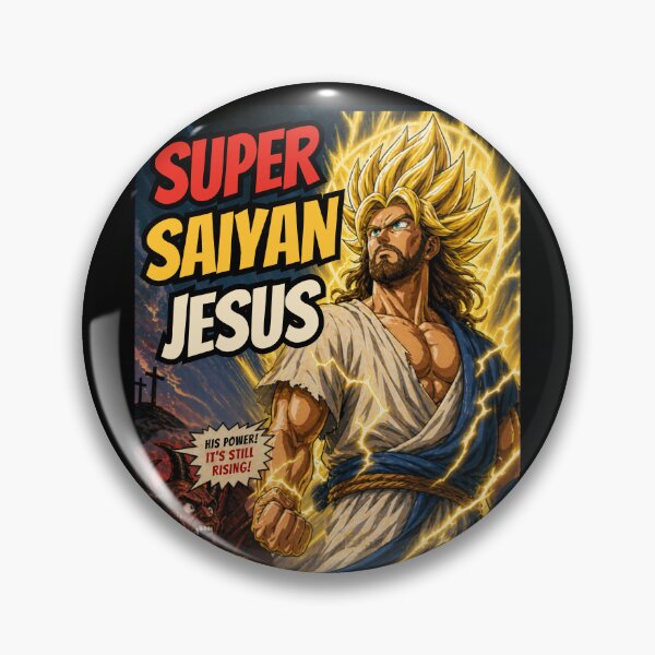 Item preview, Super Saiyan Jesus – Anime Parody Christian Power Graphic designed and sold by Alt Christian.