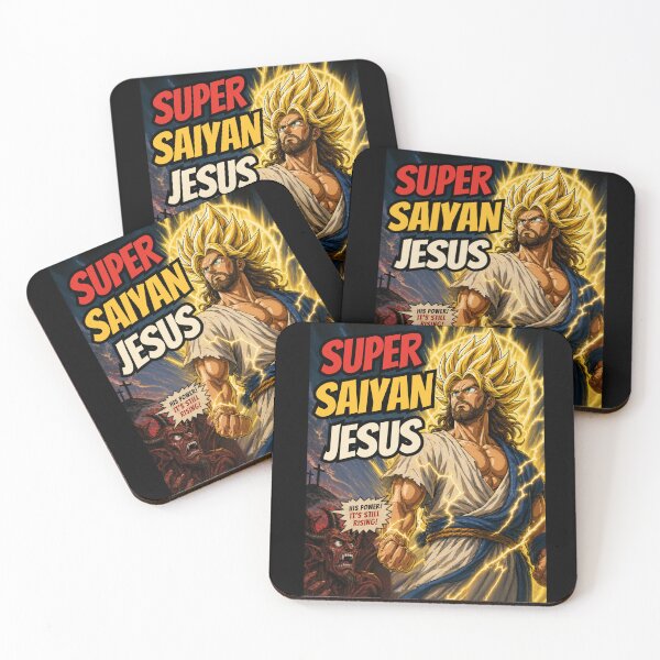 Item preview, Super Saiyan Jesus – Anime Parody Christian Power Graphic designed and sold by Alt Christian.