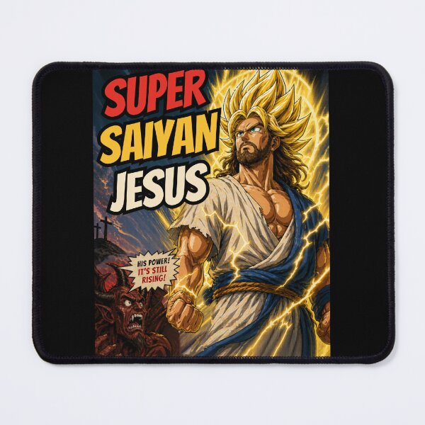 Item preview, Super Saiyan Jesus – Anime Parody Christian Power Graphic designed and sold by Alt Christian.