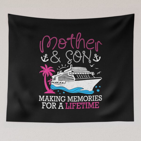 Item preview, Mother Son Lake Day with Pontoon Boat Sunset Illustration designed and sold by zamiokaline.