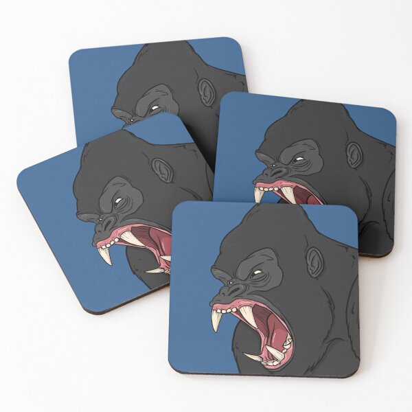 Item preview, Savage Gorilla Roar Illustration | Angry Ape Digital Art designed and sold by avellis illustrations.
