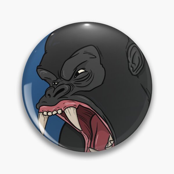 Item preview, Savage Gorilla Roar Illustration | Angry Ape Digital Art designed and sold by avellis illustrations.