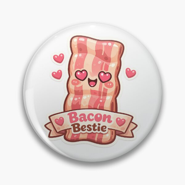 Item preview, Bacon Strip Funny Sticker | Cute Breakfast Sticker | Kawaii Food for Laptop designed and sold by CutePrintCorner.