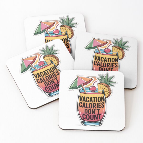 Item preview, "Vacation Calories Don't Count" Tropical Cocktail Sticker designed and sold by SVARCreations.