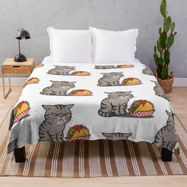 Item preview, Grumpy Cat No Cilantro Meme - Funny Tabby Cat Staring at Taco Art designed and sold by PictoVibe.