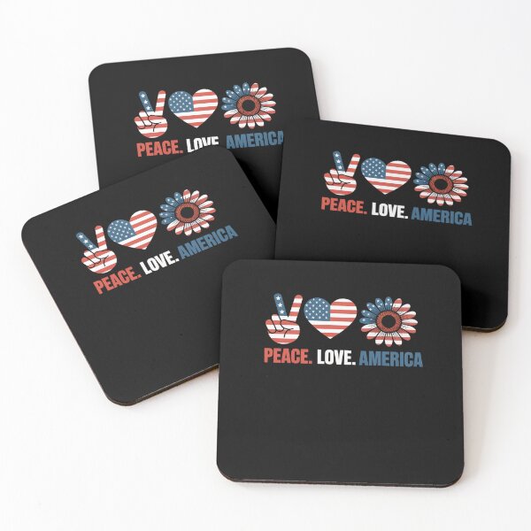 Item preview, 4th Of July Peace Love America US Flag Fourth Of July designed and sold by TyraYoung.