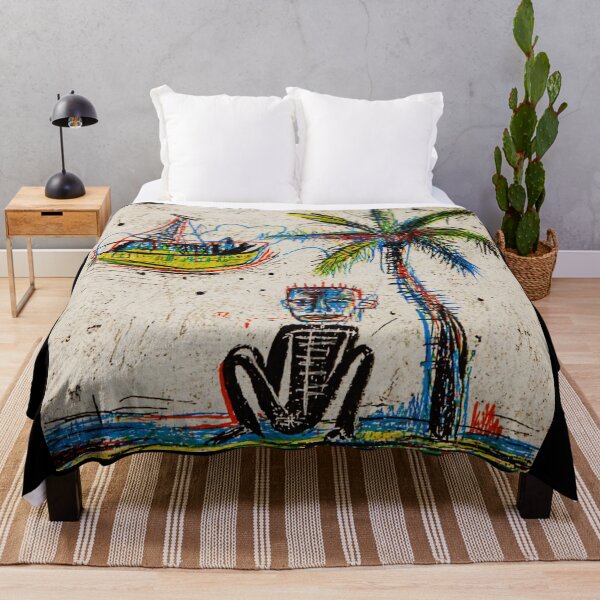 Item preview, Abstract Tropical Island Sketch With Palm Tree And Sailboat designed and sold by Modaozushi216.