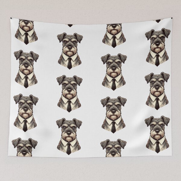 Item preview, Funny Schnauzer Dog in Tie Business Suit - Corporate Office Humor Art designed and sold by PictoVibe.