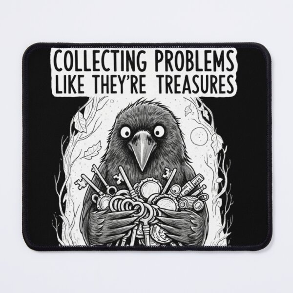 Item preview, Whimsical Crow Collecting Life’s Problems designed and sold by OLOstudio.