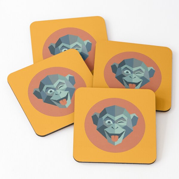 Item preview, Winking Monkey – Fun Low Poly Design for Original Gifts designed and sold by bsbd-action.