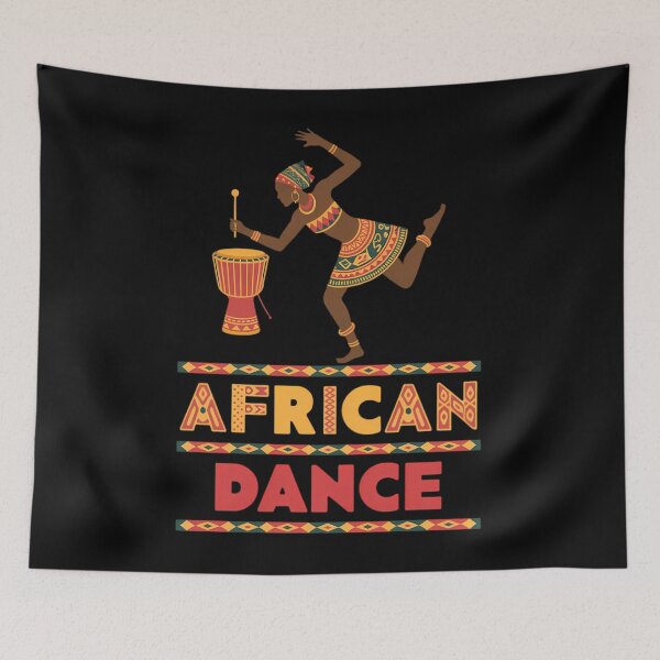 Item preview, American Afro Girl African Dance Drum Djembe designed and sold by TyraYoung.