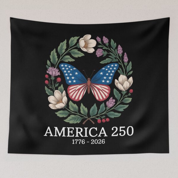 Item preview, America Flag 250th Anniversary Patriotic Butterfly 1776 2026 designed and sold by TyraYoung.