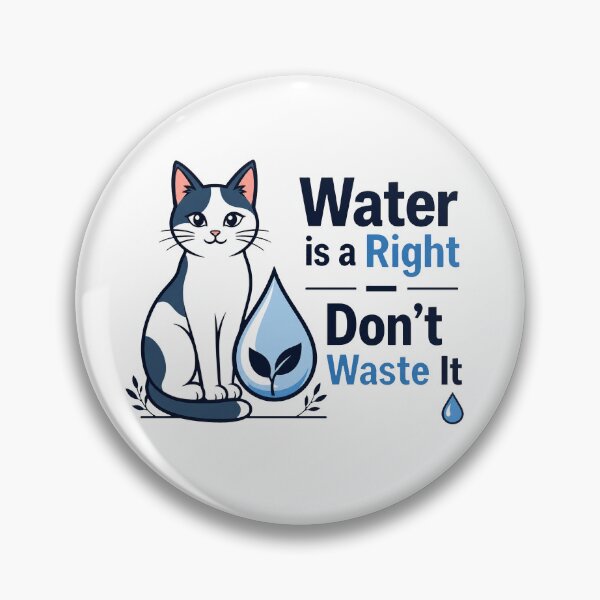 Item preview, Cute Cat Save Water Eco Friendly Gift designed and sold by Nuvoro Eco Awareness.