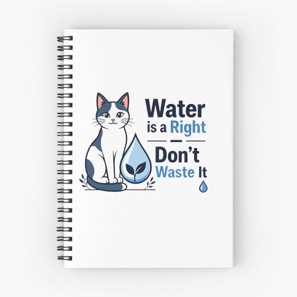 Item preview, Cute Cat Save Water Eco Friendly Gift designed and sold by Nuvoro Eco Awareness.