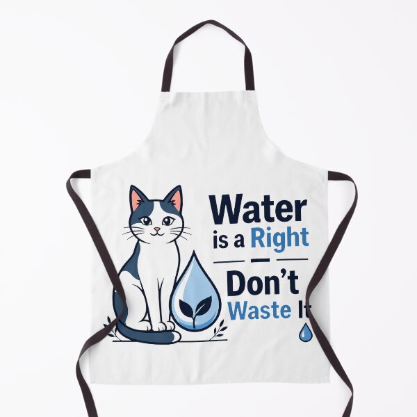 Item preview, Cute Cat Save Water Eco Friendly Gift designed and sold by Nuvoro Eco Awareness.