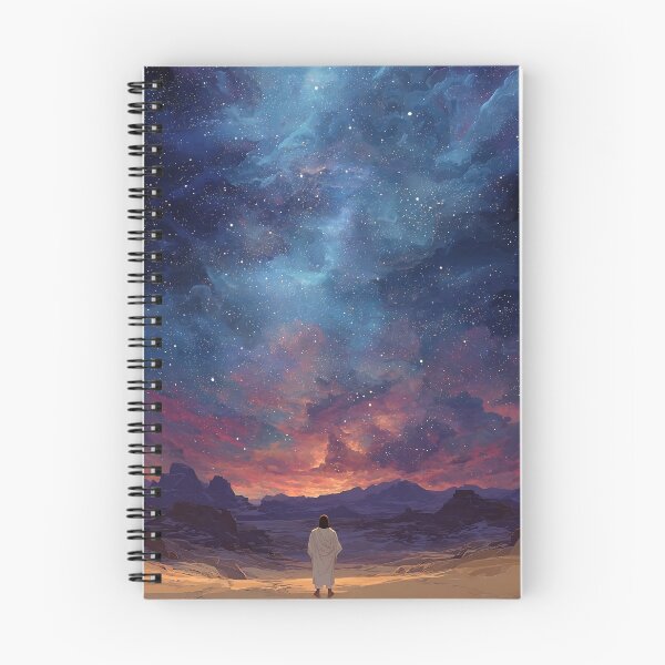 Item preview, Jesus in the Wilderness — Cosmic Backdrop designed and sold by Alt Christian.